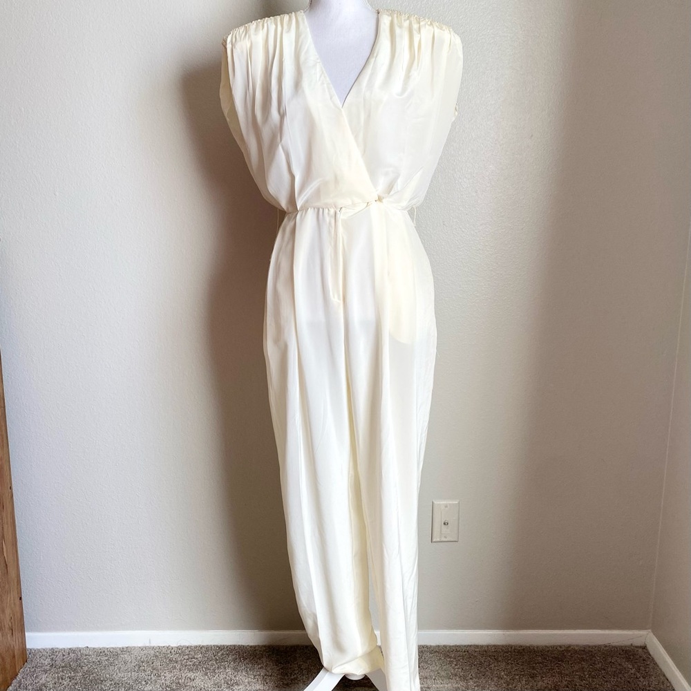 Vintage 80s Ivory Jumpsuit